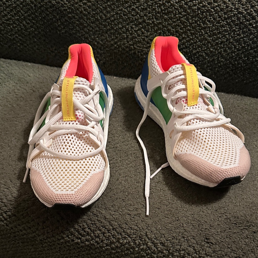 Stella McCartney Sneakers with White, Green, and Blue Accents